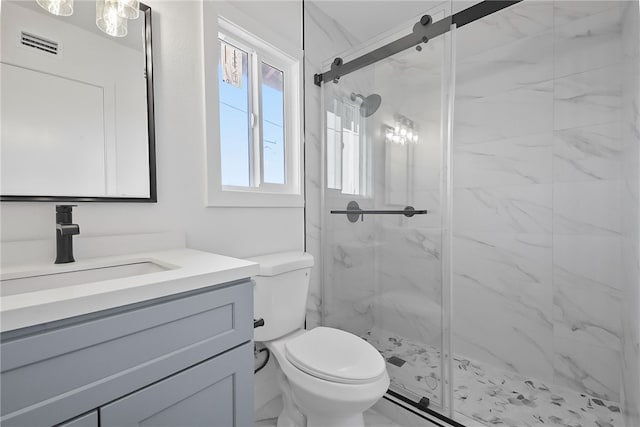 623 S Homerest Ave, Azusa, CA 91702 - full bath with a marble finish shower, toilet, and vanity