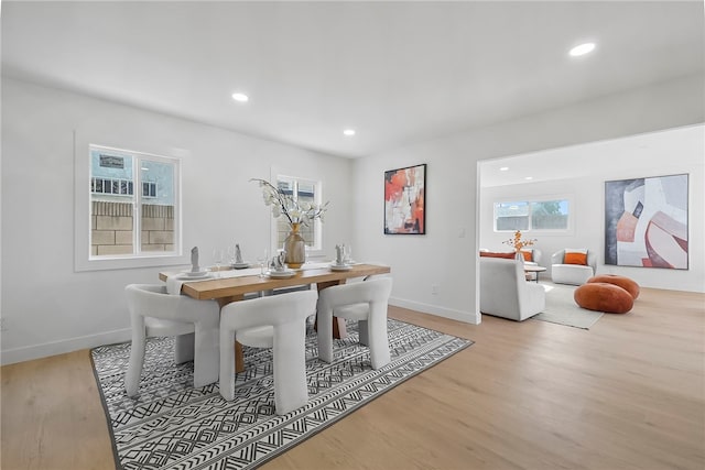 623 S Homerest Ave, Azusa, CA 91702 - dining space with wood finished floors, recessed lighting, and baseboards
