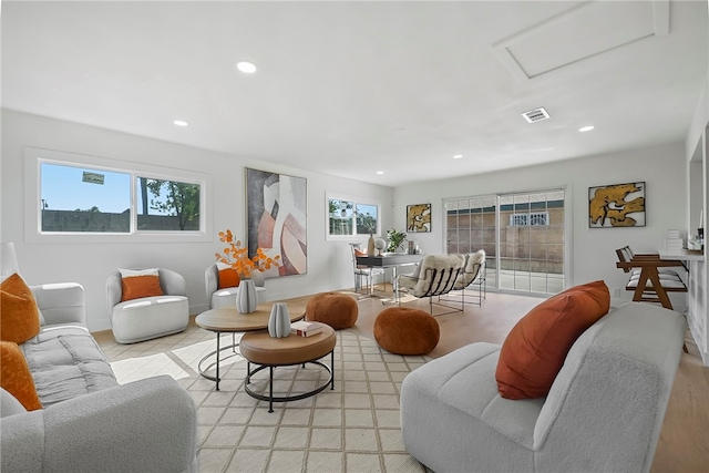 623 S Homerest Ave, Azusa, CA 91702 - living area featuring attic access and recessed lighting