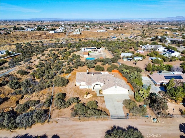 9920 Sage St, Oak Hills, CA 92344 - aerial view of sparsely populated area with mountains and a desert landscape