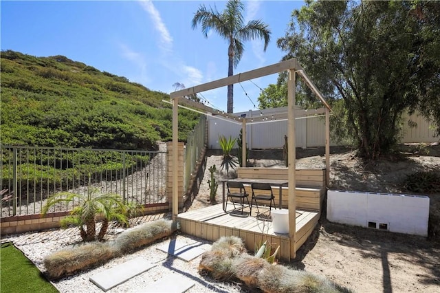 17913 Maplehurst Pl, Canyon Country, CA 91387 - view of patio / terrace with a deck