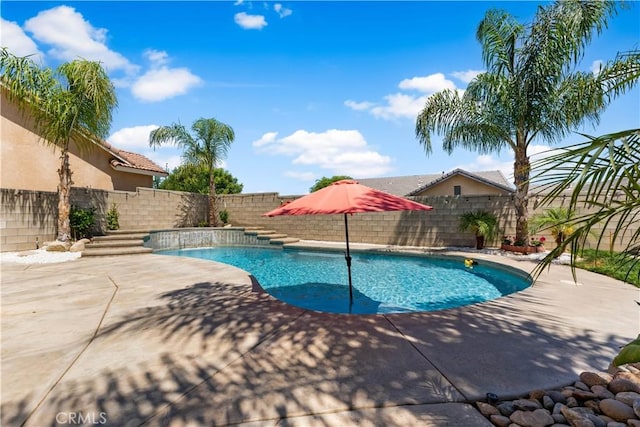 2904 Granite Ridge Pl, Bakersfield, CA 93313 - view of swimming pool featuring a fenced backyard and a patio area