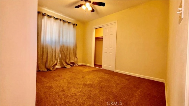 2051 6th Ln, Big Bear, CA 92314 - unfurnished bedroom with carpet flooring, baseboards, and a ceiling fan