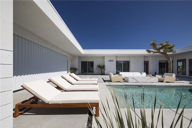 7035 Sunny Vista Rd, Joshua Tree, CA 92252 - swimming pool featuring outdoor lounge area and a patio area