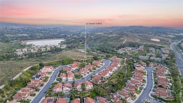 23 Santa Isabel, Rancho Santa Margarita, CA 92688 - aerial view at dusk of a residential view