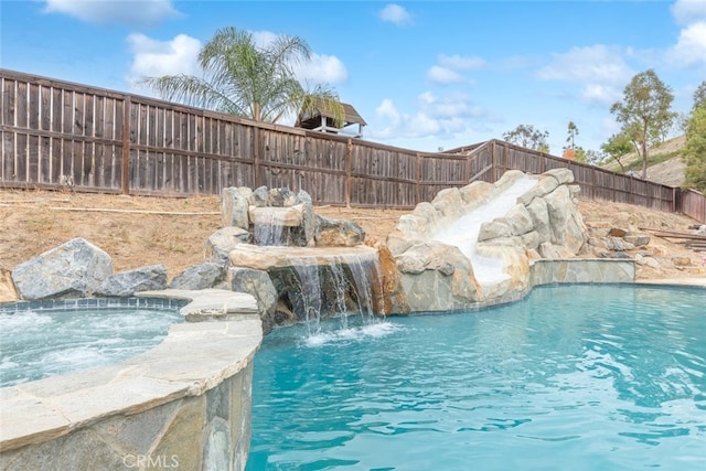 26146 Deer Run St, Menifee, CA 92584 - view of pool featuring a pool with connected hot tub