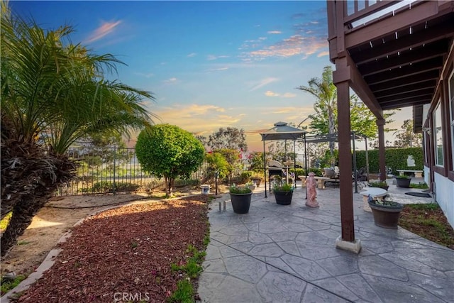 668 Corte Sol, Camarillo, CA 93010 - patio terrace at dusk with a patio area
