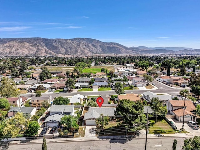 1036 W Gilman St, Banning, CA 92220 - aerial perspective of suburban area featuring a mountain backdrop