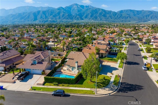 10880 Colusa St, Rancho Cucamonga, CA 91701 - aerial view of residential area featuring a mountainous background and a pool