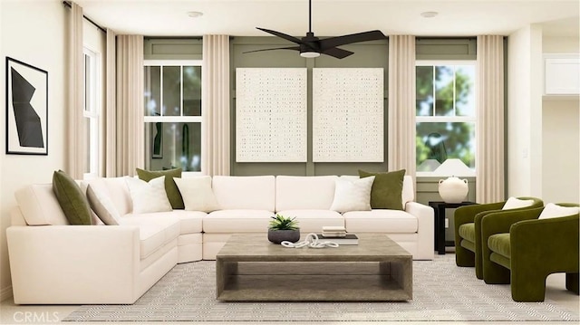 1630 Eagle Rd, Rialto, CA 92376 - living room featuring a ceiling fan