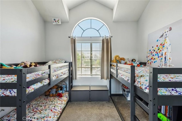 18107 Erik Ct Unit 462, Canyon Country, CA 91387 - bedroom featuring carpet and vaulted ceiling