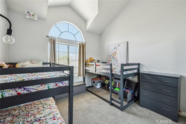 18107 Erik Ct Unit 462, Canyon Country, CA 91387 - bedroom featuring lofted ceiling and carpet floors