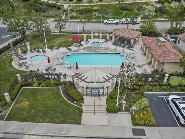 28409 Connick Pl, Saugus, CA 91350 - bird's eye view of a pool area