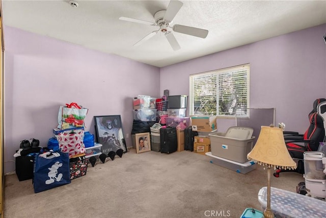 20015 Gilbert Dr, Canyon Country, CA 91351 - playroom with carpet flooring and a ceiling fan