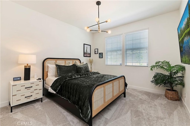 1890 Pele Way, Corona, CA 92882 - carpeted bedroom with baseboards and a chandelier