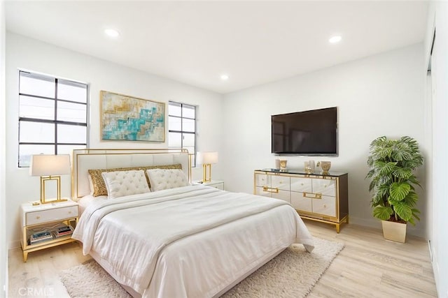 803 Crescent Dr, Monrovia, CA 91016 - bedroom featuring light wood-style floors and recessed lighting