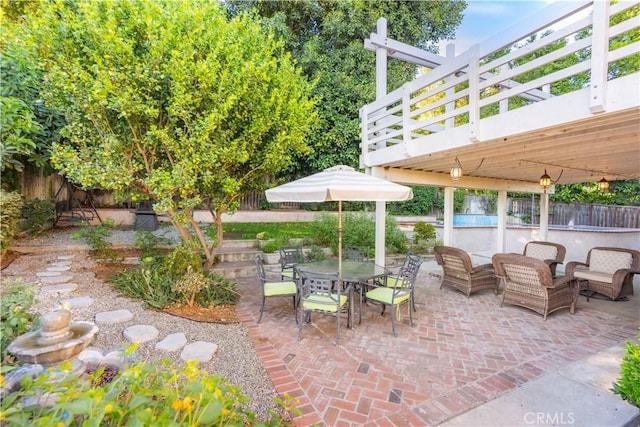 803 Crescent Dr, Monrovia, CA 91016 - view of patio / terrace featuring outdoor dining space