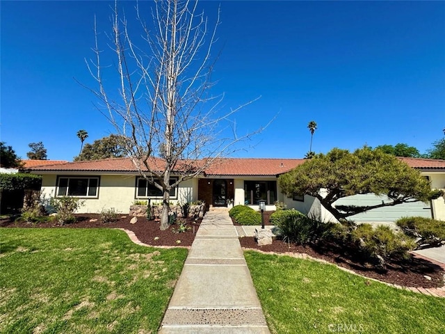 1415 Via Vallarta, Riverside, CA 92506 - single story home featuring a front lawn and a tile roof