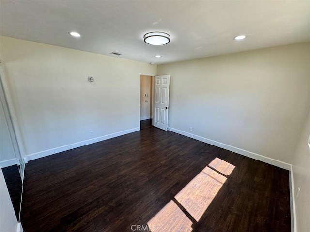 1415 Via Vallarta, Riverside, CA 92506 - empty room featuring dark wood-style flooring and recessed lighting