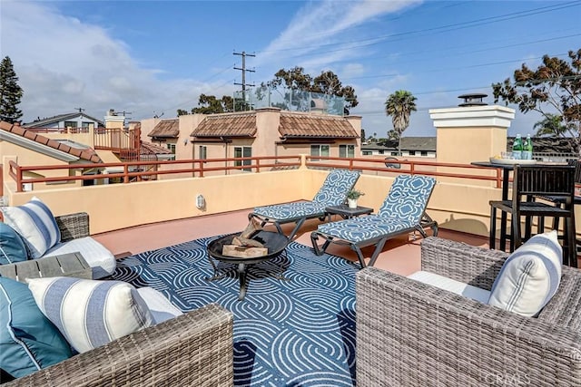602 N Juanita Ave Unit A, Redondo Beach, CA 90277 - view of patio / terrace featuring a balcony and an outdoor hangout area