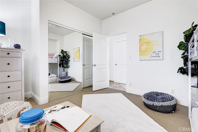 602 N Juanita Ave Unit A, Redondo Beach, CA 90277 - bedroom featuring carpet, baseboards, and a closet
