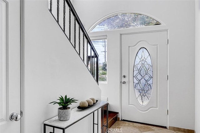 602 N Juanita Ave Unit A, Redondo Beach, CA 90277 - foyer entrance featuring stairs and healthy amount of natural light