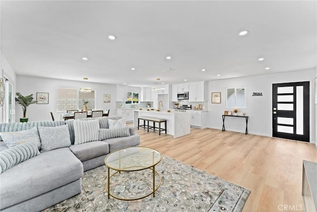 5080 Pinto Pl, Norco, CA 92860 - living area featuring recessed lighting and light wood-type flooring