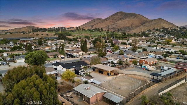 5080 Pinto Pl, Norco, CA 92860 - aerial view at dusk of a mountain view and a residential view