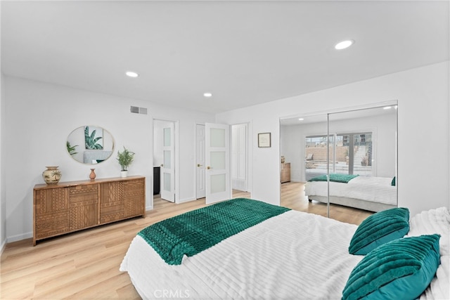 5080 Pinto Pl, Norco, CA 92860 - bedroom with a closet, light wood finished floors, recessed lighting, and baseboards