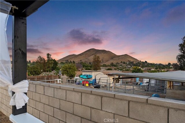 5080 Pinto Pl, Norco, CA 92860 - balcony at dusk with a mountain view