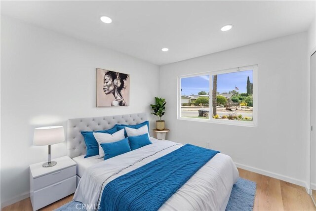 5080 Pinto Pl, Norco, CA 92860 - bedroom featuring baseboards, wood finished floors, and recessed lighting