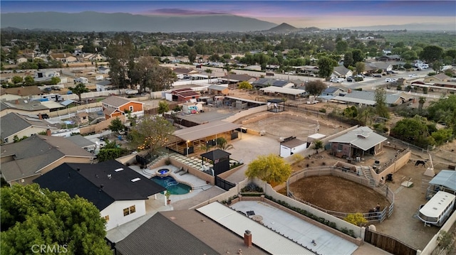 5080 Pinto Pl, Norco, CA 92860 - bird's eye view of a mountain backdrop and a pool area