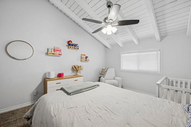 3404 Oak Cliff Dr Unit 8, Fallbrook, CA 92028 - carpeted bedroom featuring wooden ceiling, ceiling fan, and baseboards