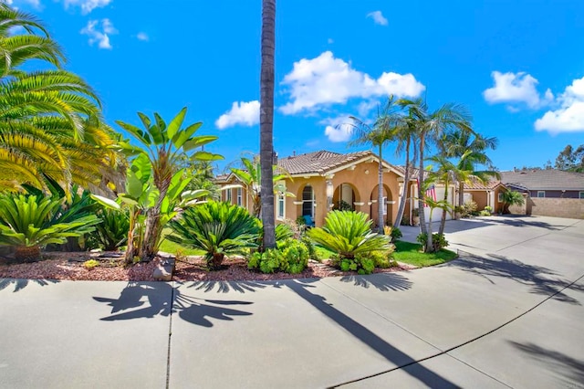 907 Rockwell Springs Ct, Escondido, CA 92025 - mediterranean / spanish-style home featuring stucco siding, driveway, and a tiled roof