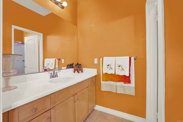 907 Rockwell Springs Ct, Escondido, CA 92025 - bathroom featuring vanity, tile patterned floors, and baseboards