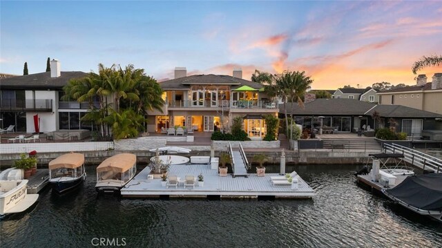 218 Evening Star Ln, Newport Beach, CA 92660 - dock area with a water view