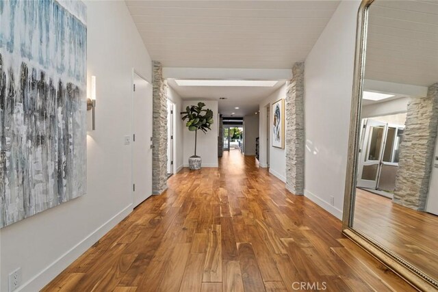 218 Evening Star Ln, Newport Beach, CA 92660 - corridor featuring wood finished floors and baseboards