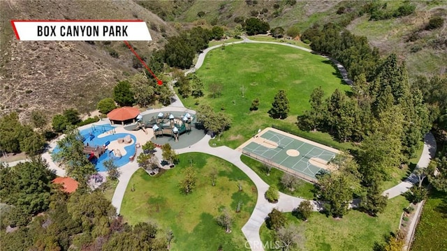 24261 Ernest Johnson Cir, Yorba Linda, CA 92887 - aerial overview of property's location featuring a pool