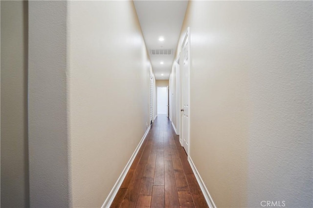 12160 Glines Ct, Tustin, CA 92782 - hallway with dark wood finished floors, recessed lighting, and baseboards