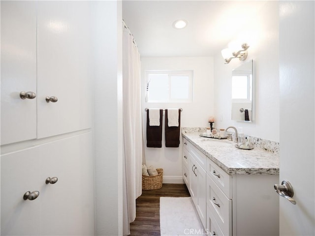 4239 Ish Dr, Simi Valley, CA 93063 - bathroom with vanity and wood finished floors