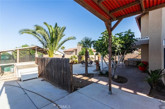 8961 Newcastle Ave, Hesperia, CA 92344 - view of patio with a jacuzzi