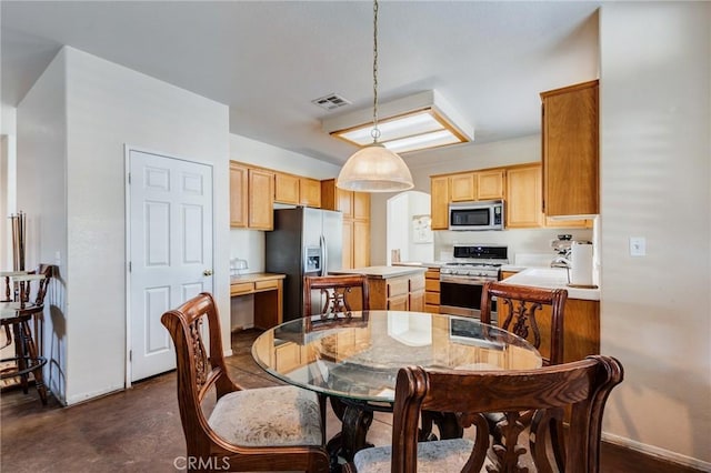 8961 Newcastle Ave, Hesperia, CA 92344 - dining room with finished concrete floors and baseboards