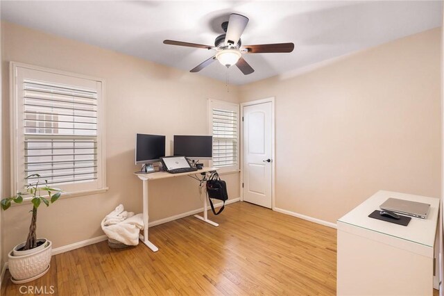 6003 Eastbrook Ave, Lakewood, CA 90713 - office space featuring light wood-style floors and ceiling fan