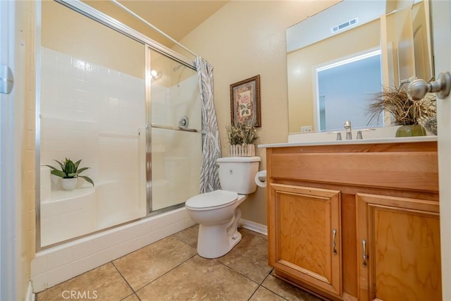 18427 Blue Sky St, Riverside, CA 92508 - full bath featuring toilet, a shower stall, tile patterned flooring, and vanity