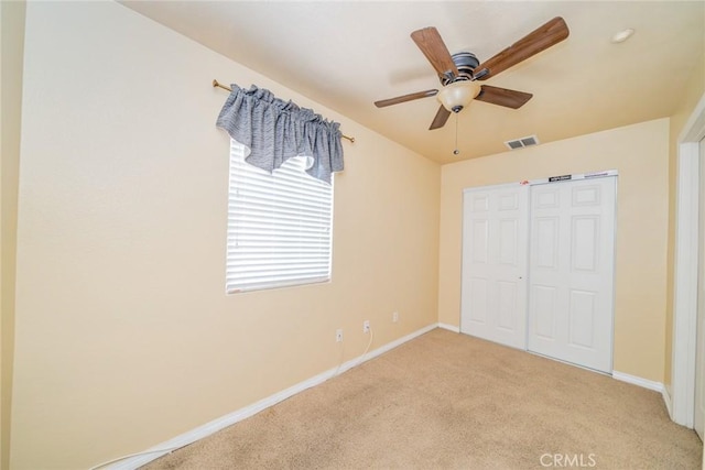 18427 Blue Sky St, Riverside, CA 92508 - unfurnished bedroom with light carpet, baseboards, a closet, and a ceiling fan