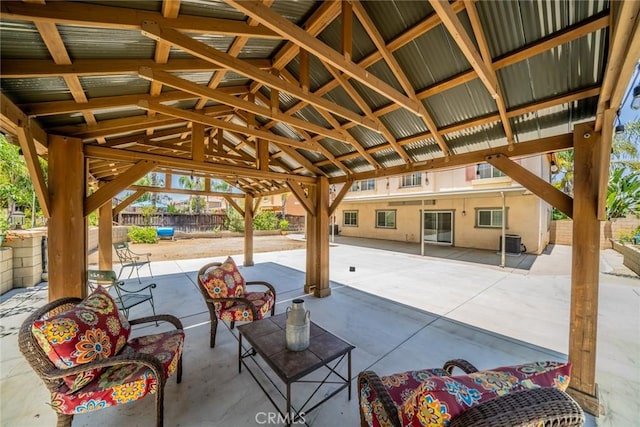 18427 Blue Sky St, Riverside, CA 92508 - view of patio featuring a gazebo and cooling unit