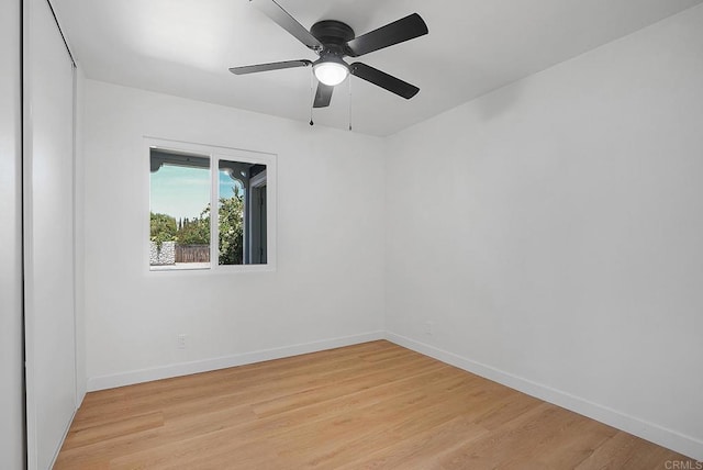 3939 Magnolia Rd, Oceanside, CA 92058 - unfurnished room with light wood-type flooring, baseboards, and a ceiling fan