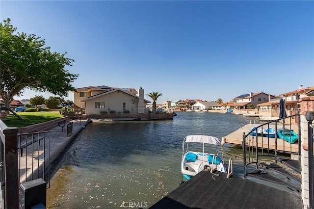 18016 Mariner Dr, Victorville, CA 92395 - dock area with a residential view and a water view