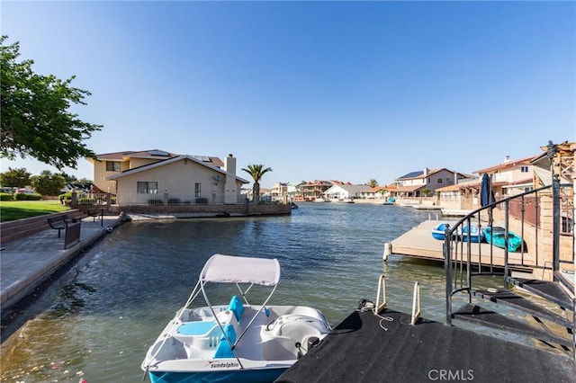 18016 Mariner Dr, Victorville, CA 92395 - dock area featuring a water view and a residential view