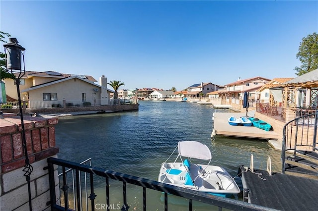 18016 Mariner Dr, Victorville, CA 92395 - dock area with a residential view and a water view